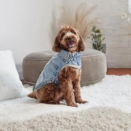 GF Pet Denim Jacket All Season Dog Jacket Light Wash - Talis Us