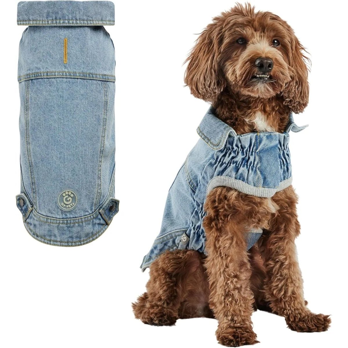 GF Pet Denim Jacket All Season Dog Jacket Light Wash - Talis Us