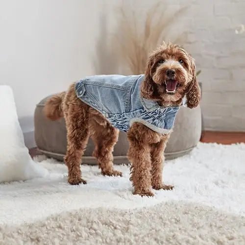 GF Pet Denim Jacket All Season Dog Jacket Light Wash - Talis Us
