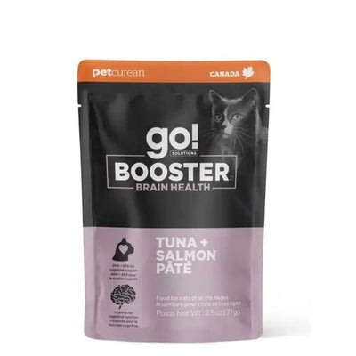Go! Solutions Booster Brain Health Tuna & Salmon Pate Wet Cat Food 24ea/2.5 oz - Talis Us