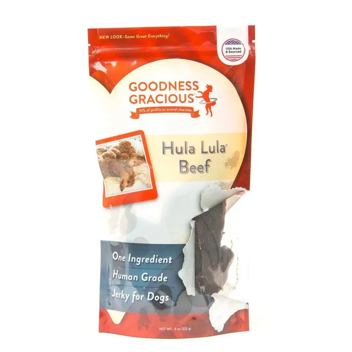 Goodness Gracious Hula Lula Beef Jerky for Dogs 4oz - Talis Us
