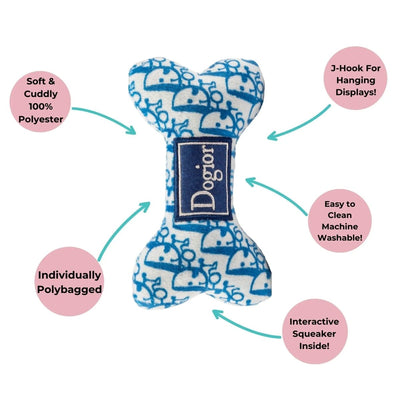 Haute Diggity Dog Dogior Bones Plush Dog Toy - Talis Us