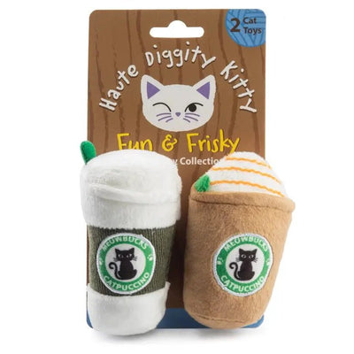 Haute Diggity Dog Meowbucks 2 Coffee Cups Organic Catnip Toys - Talis Us