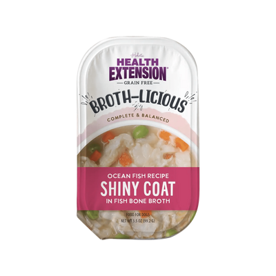 Health Extension Broth - Licious Ocean Fish in Bone Broth Shiny Coat Wet Dog Food 12ea/3.5 oz - Talis Us