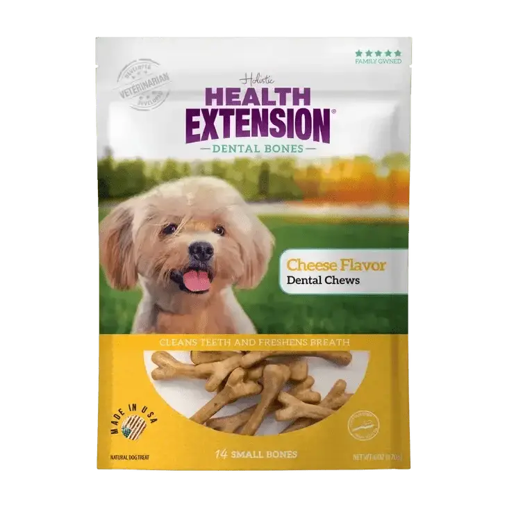 Health Extension Cheese Flavor Dental Dog Bones 5.9 oz - Talis Us