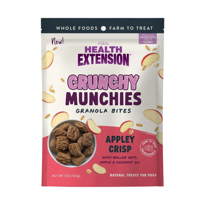 Health Extension Crunchy Munchies Granola Bites - Appley Crisp Dog Treats 8 oz - Talis Us
