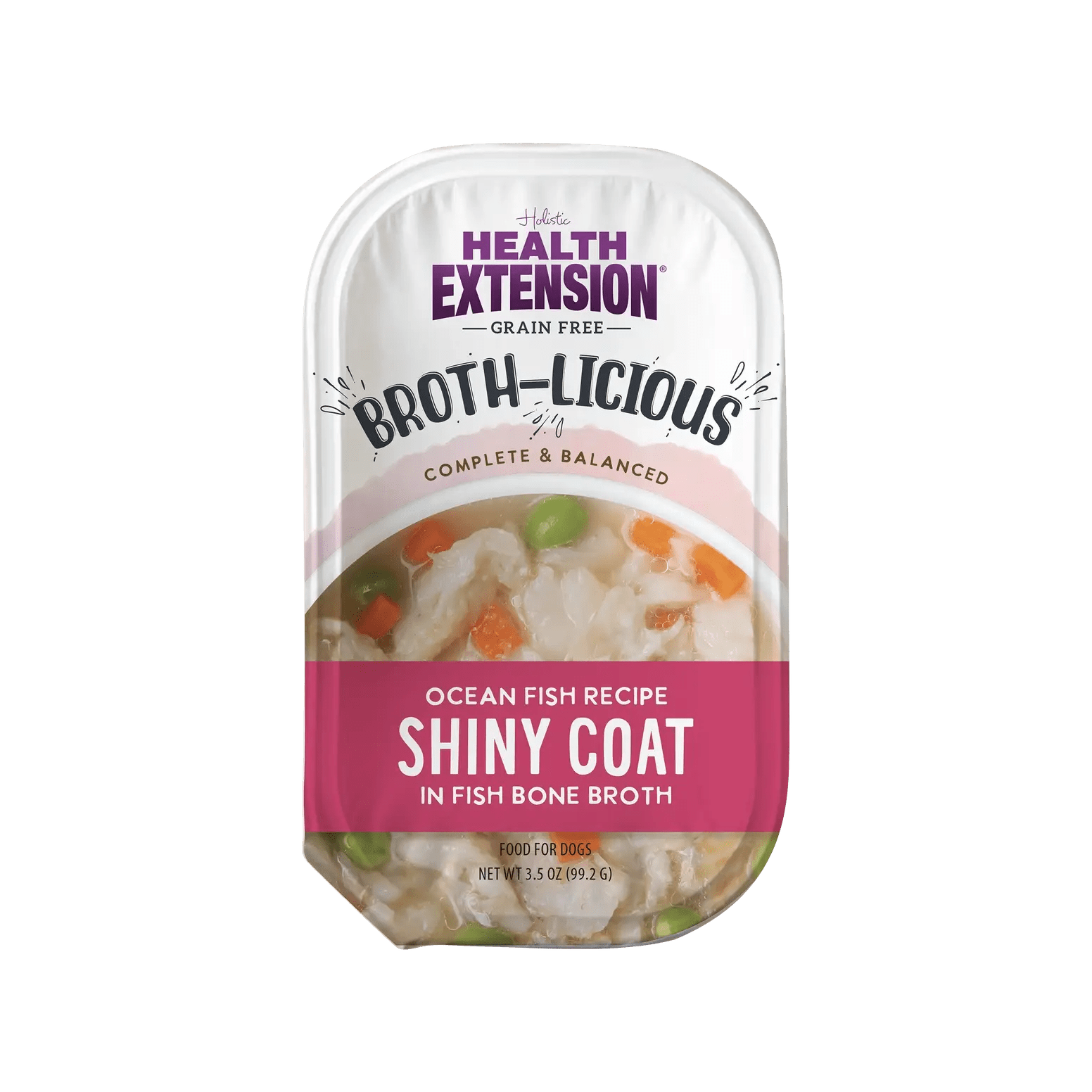 Health Extension Ocean Fish Wet Dog Food in Fish Bone Broth for Shiny Coat and Nutrition