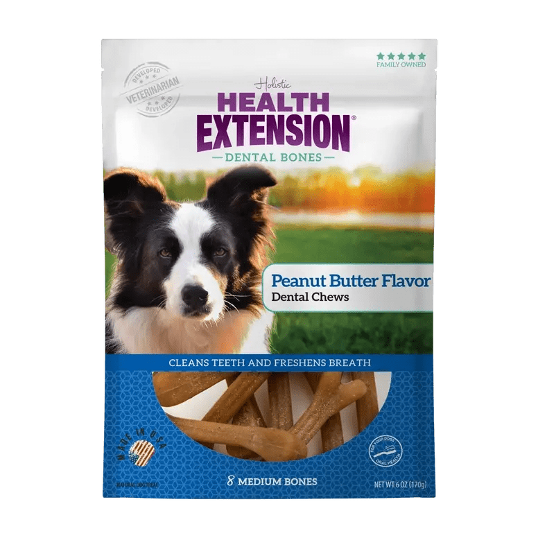 Health Extension Peanut Butter Flavor Dental Bones - Talis Us