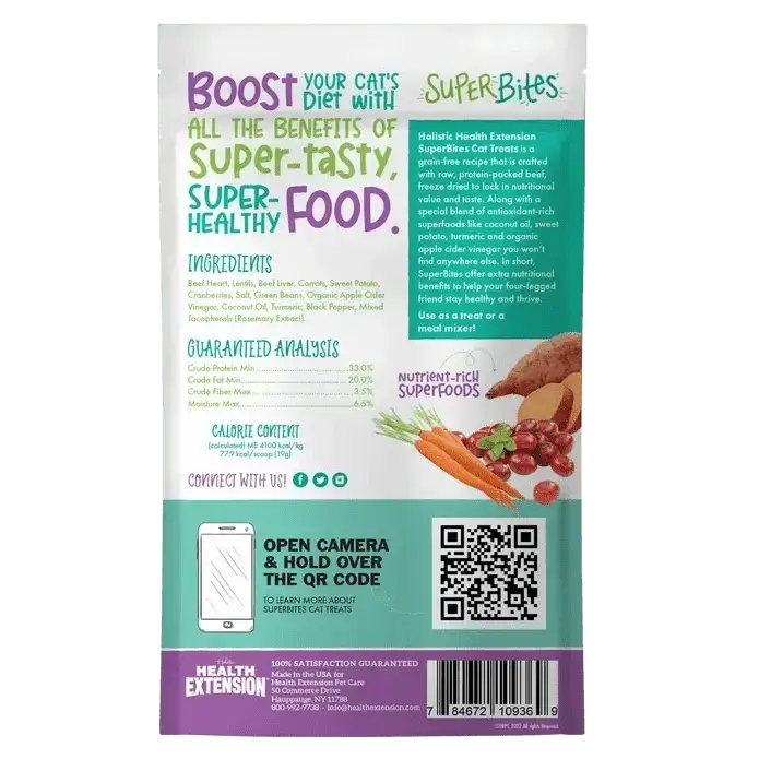 Health Extension Super Bites Beef Freeze - Dried Cat Treats 0.75oz - Talis Us