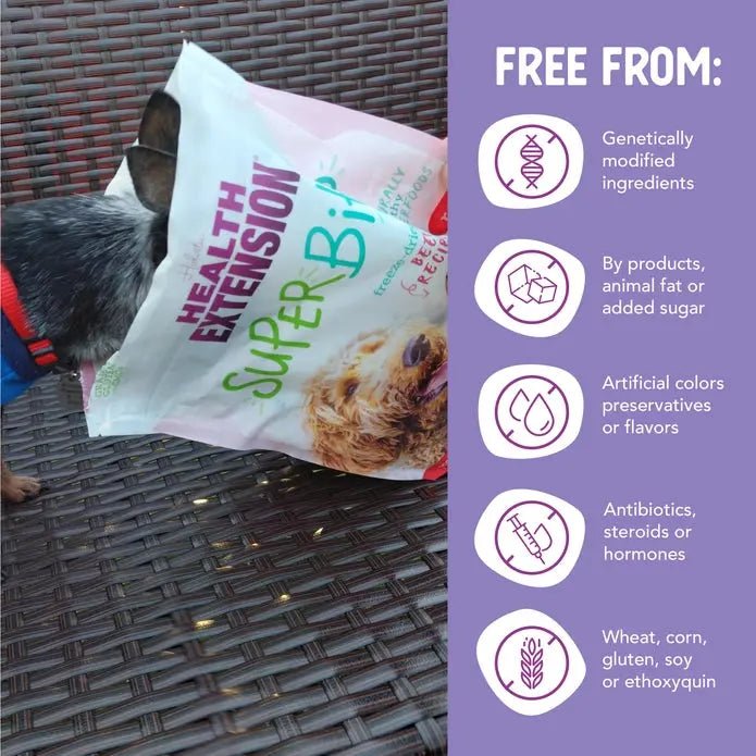 Health Extension Super Bites Beef Recipe Freeze - Dried Raw Dog Food Mixer - Talis Us