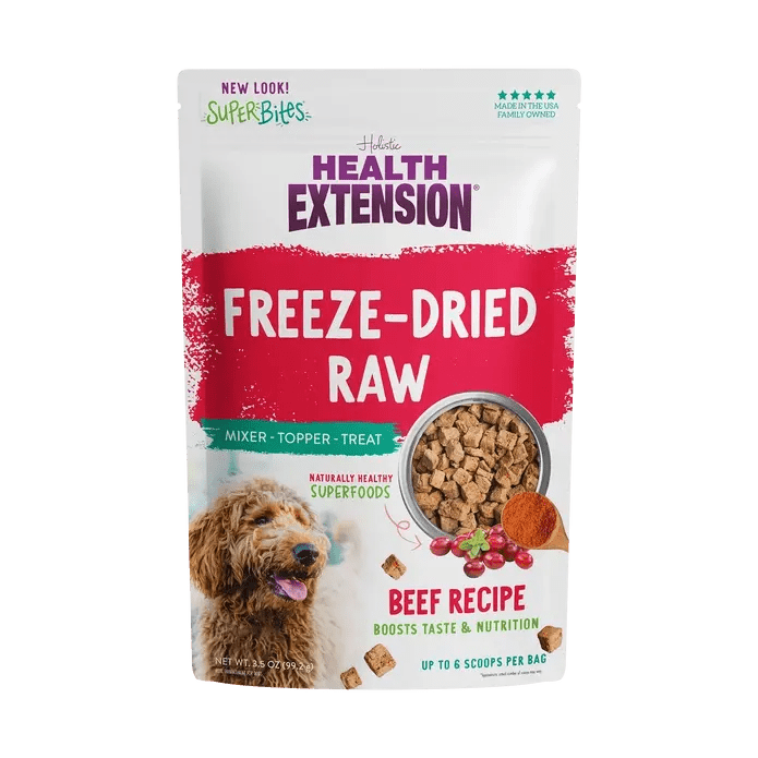 Health Extension Super Bites Beef Recipe Freeze - Dried Raw Dog Food Mixer - Talis Us