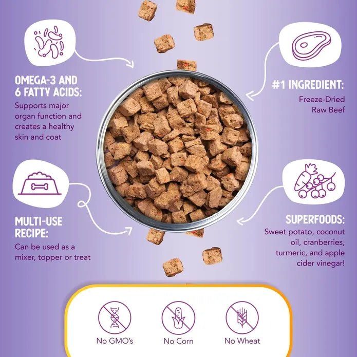 Health Extension Super Bites Beef Recipe Freeze - Dried Raw Dog Food Mixer - Talis Us