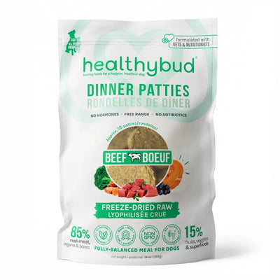 Healthybud Beef Meal Patties Freeze - Dried Dog Food 14 Oz - Talis Us