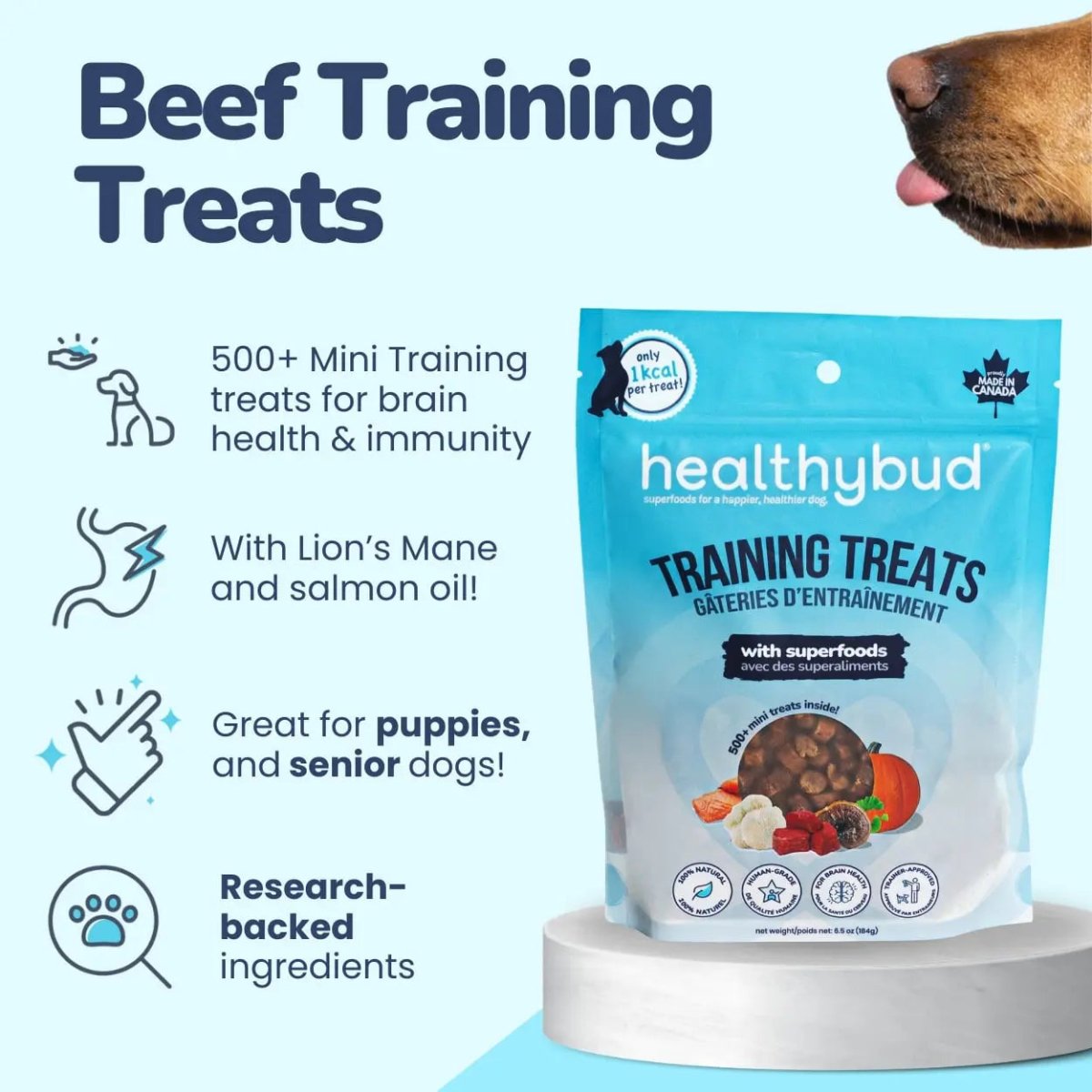 Healthybud Beef Mini Training Treats for Dogs 6.5 Oz - Talis Us
