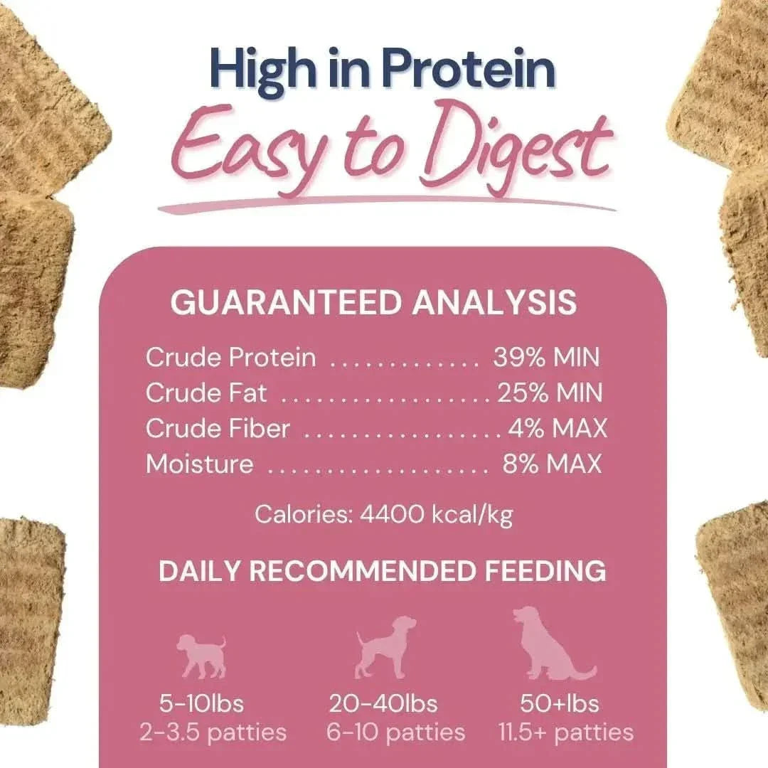 Healthybud Lamb & Salmon Meal Patties Freeze - Dried Raw Dog Food 14oz - Talis Us