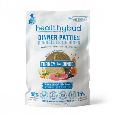 Healthybud Turkey Patties Freeze - Dried Dog Food 14 oz - Talis Us