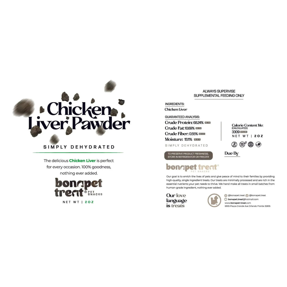 High - Protein Chicken Liver Powder for Pets 2 oz - Talis Us