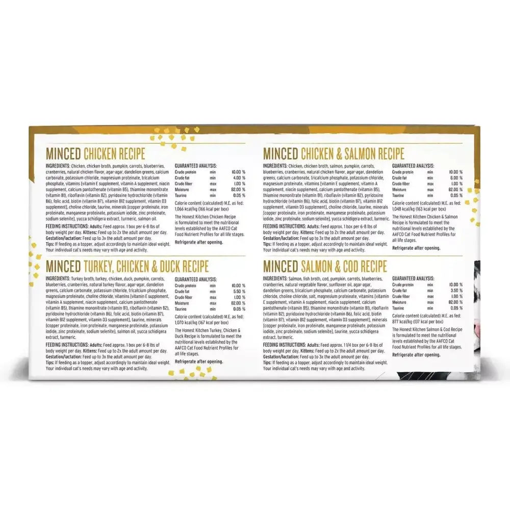 The Honest Kitchen Grain Free Minced in Bone Broth Gravy Wet Cat Food Variety Pack, 8/5.5oz The Honest Kitchen