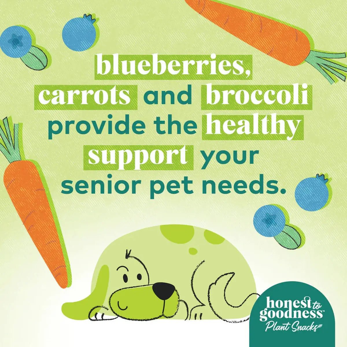 Honest To Goodness™ Plant Snacks Golden Years Blueberry & Carrot Recipe Dog Treats 8oz - Talis Us