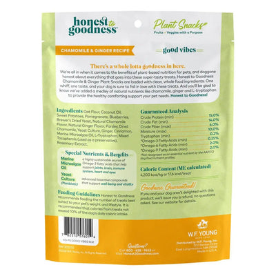 Honest To Goodness™ Plant Snacks Good Vibes Chamomile & Ginger Recipe Dog Treats 8oz - Talis Us