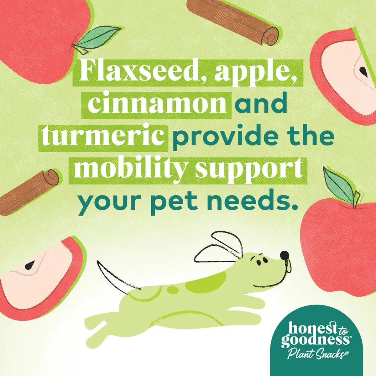 Honest To Goodness™ Plant Snacks Happy Feet Apple & Cinnamon Recipe Dog Treats 8oz - Talis Us