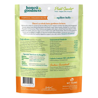 Honest To Goodness™ Plant Snacks Mellow Belly Pumpkin & Cinnamon Recipe Dog Treats 8oz - Talis Us