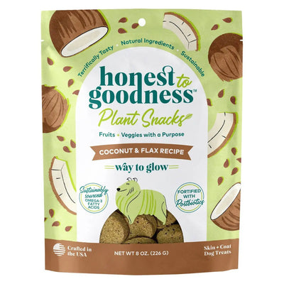 Honest To Goodness™ Plant Snacks Way to Glow Coconut & Flax Recipe Dog Treats 8oz - Talis Us