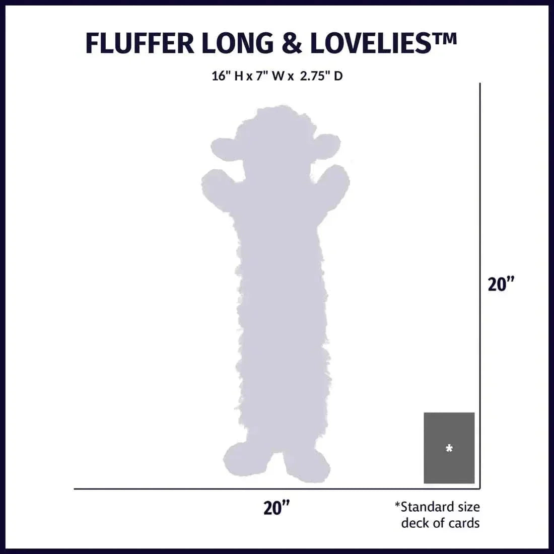 HuggleHounds Fluffer Long & Lovelie Tough Plush Dog Toy - Talis Us