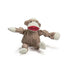 HuggleHounds Sock Monkey Durable Plush Corduroy Knottie Squeaky Dog Toy - Talis Us