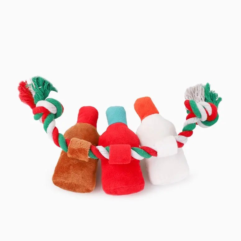 Hugsmart Pet Happy Woofmas Holiday Spirits Dog Rope Toy - Talis Us