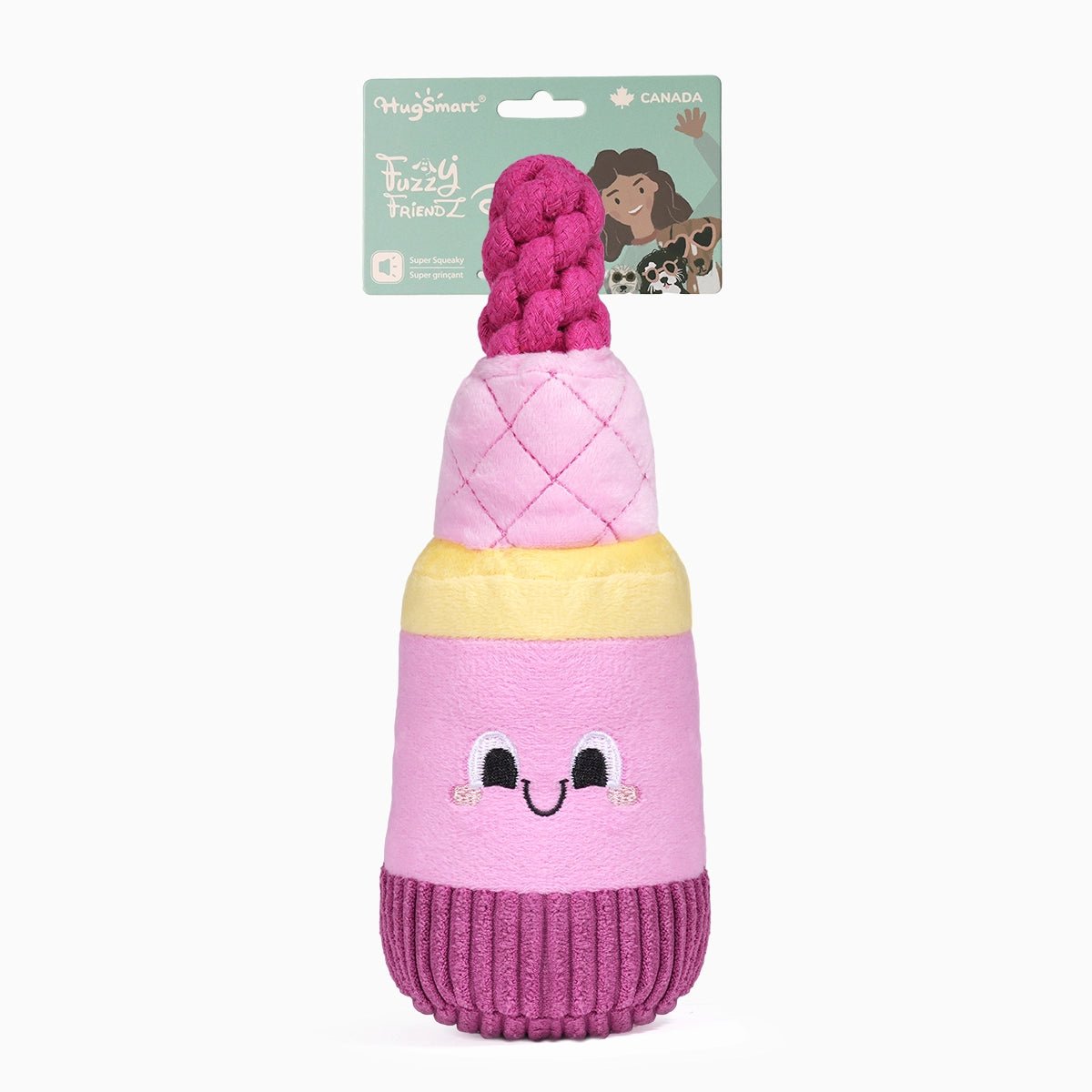 Hugsmart Pet Lipstick Plush Dog Toy - Cute & Durable - Talis Us