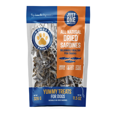 Hungry Paws Sardine Treats for Dogs - All Natural Snack 3 oz - Talis Us