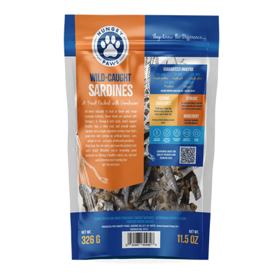 Hungry Paws Sardine Treats for Dogs - All Natural Snack 3 oz - Talis Us