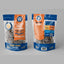Hungry Paws all natural dried sardines treats for dogs in resealable bag with nutritional information