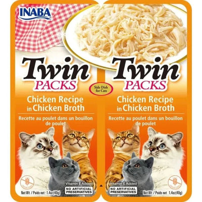 Inaba Twin Packs Chicken Recipe in Chicken Broth for Cats - Talis Us