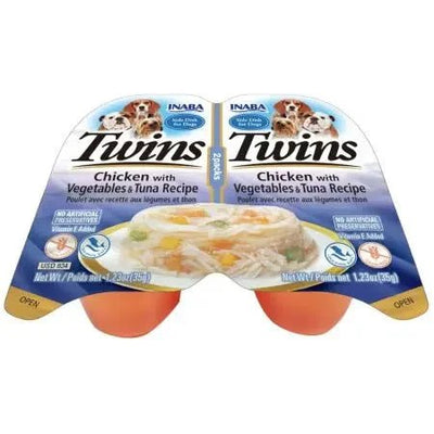 Inaba Twins Chicken with Vegetables and Tuna Recipe Side Dish for Dogs - Talis Us