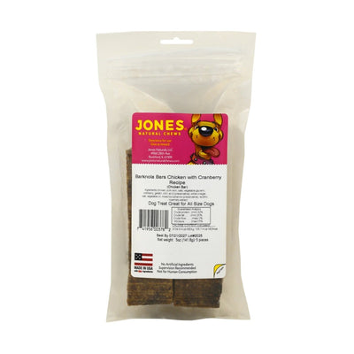 Jones Natural Chews Barknola Bar Chicken with Cranberry Healthy Dog Snacks - Talis Us