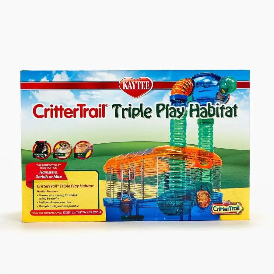 Kaytee® CritterTrail® Triple Habitat for Small Animal Multicolor 17.25 X 11.5 X 19.25 Inch Kaytee®
