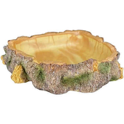 Komodo Habitat Polyresin Wood Reptile Bowl - Talis Us