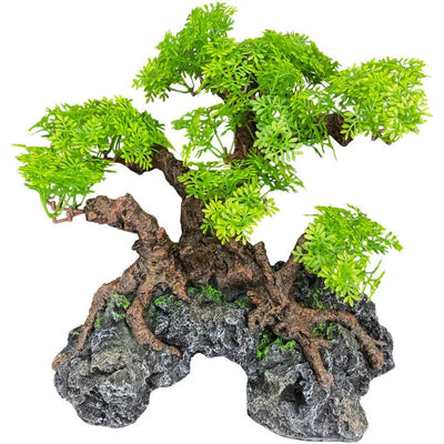 Komodo Terrarium Bonsai Tree with Hide Reptile Habitat Decor 18 in - Talis Us