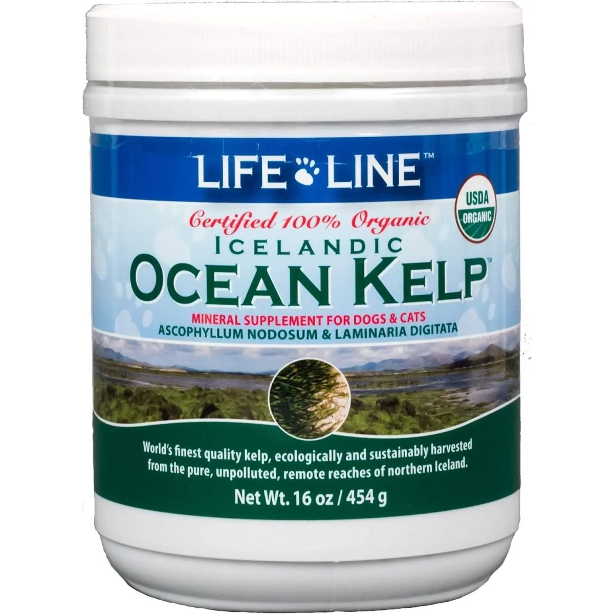 Life Line Pet Nutrition Organic Ocean Kelp Supplement for Skin & Coat, Digestion in Dogs & Cats - Talis Us