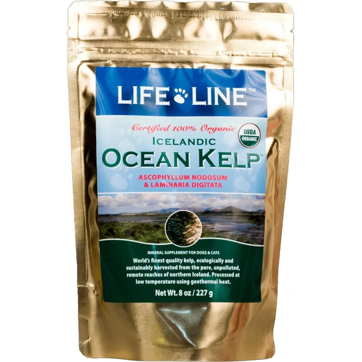 Life Line Pet Nutrition Organic Ocean Kelp Supplement for Skin & Coat, Digestion in Dogs & Cats - Talis Us