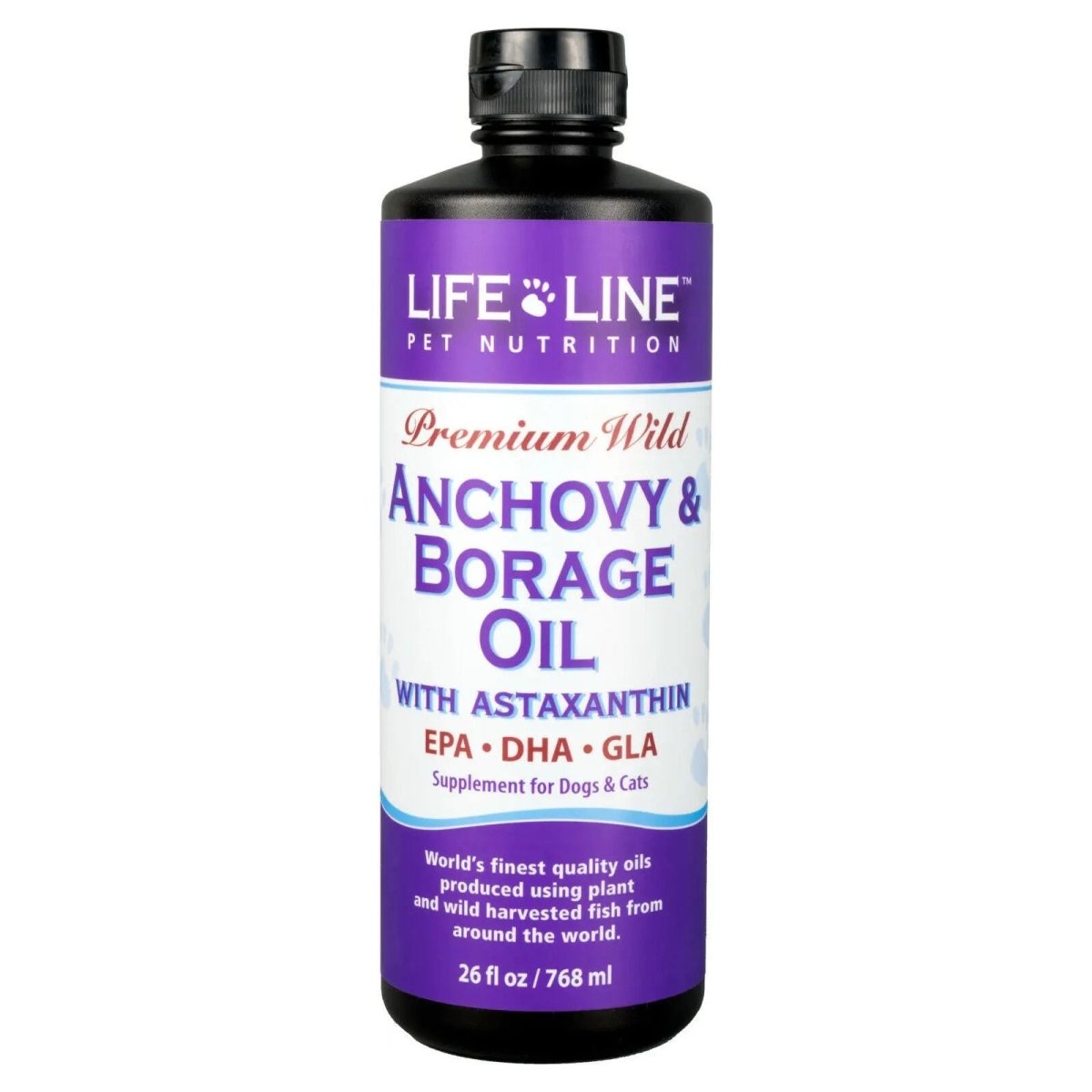 Life Line Pet Nutrition Wild Anchovy/Borage Premium Fish Oil Supplement for Dogs and Cat - Talis Us