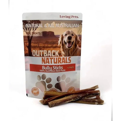 Loving Pets Australia Bullysticks Dog Treats 4 pack - Talis Us