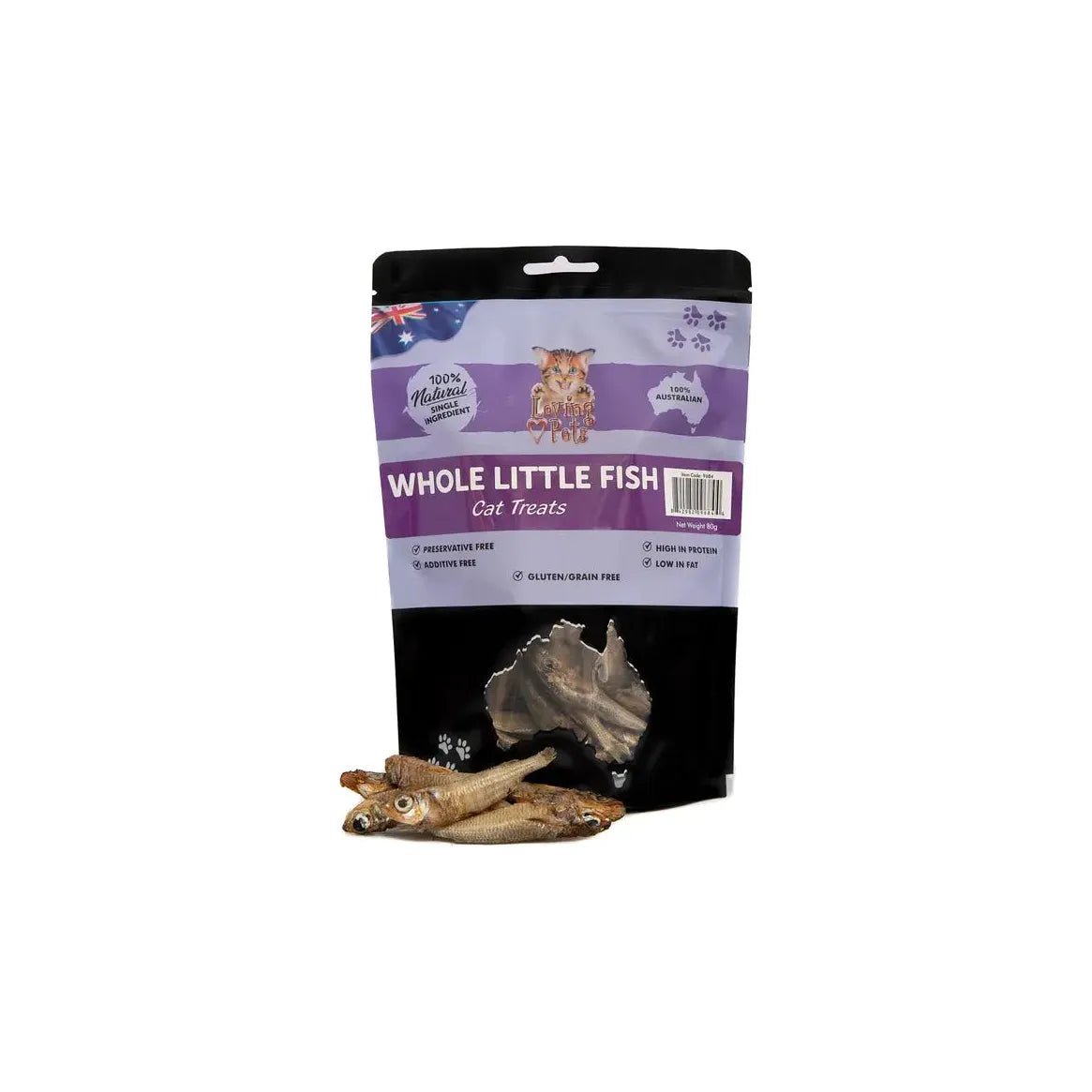 Loving Pets Australia Whole Little Fish Cat Treats 5.64 oz - Talis Us