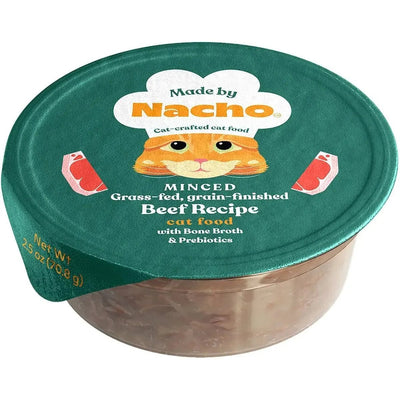 Made by Nacho Grass Fed, Grain - Finished Minced Beef Recipe With Bone Broth Wet Cat Food - Talis Us