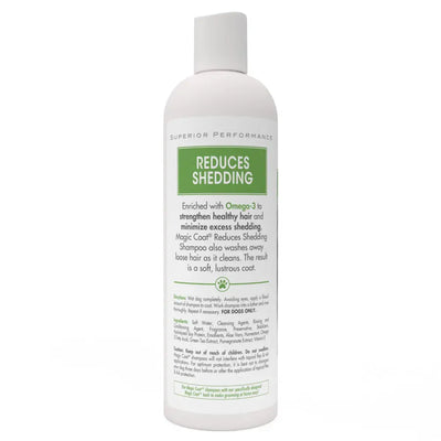 Four Paws Magic Coat Dog Shedding Shampoo with Omega-3 to reduce excessive shedding and promote a lustrous coat