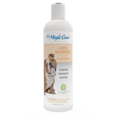 Four Paws hypoallergenic dog conditioner in a bottle for soothing and hydrating all dog breeds