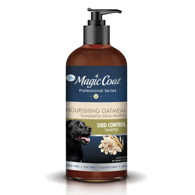 Four Paws nourishing oatmeal shed control dog shampoo in 16 oz bottle for reducing shedding
