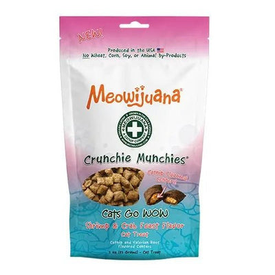 Meowijuana Crunchie Munchie Shrimp & Crab Feast Cat Treats - Talis Us